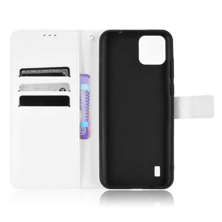 For Blackview A55 Diamond Texture Leather Phone Case(White) - More Brand by PMC TechLife | Online Shopping South Africa | PMC TechLife
