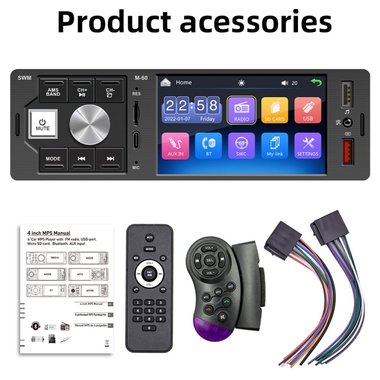 4.0 inch Touch Screen Car Radio Receiver Bluetooth MP5 Player with Remote Control - Car MP3 & MP4 & MP5 by PMC TechLife | Online Shopping South Africa | PMC TechLife | Buy Now Pay Later Mobicred