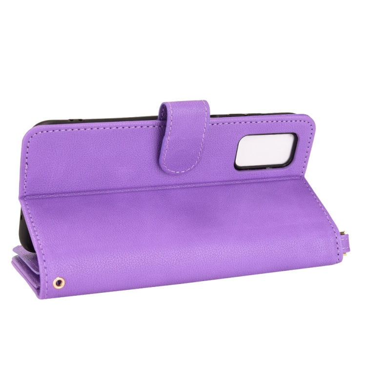 For Blackview A90 Litchi Texture Zipper Leather Phone Case(Purple) - More Brand by PMC Jewellery | Online Shopping South Africa | PMC Jewellery | Buy Now Pay Later Mobicred