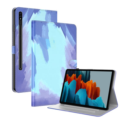 For Samsung Galaxy Tab S9 Watercolor Pattern Flip Leather Tablet Case(Winter Snow) - Galaxy Tab S9 Cases by PMC Jewellery | Online Shopping South Africa | PMC Jewellery | Buy Now Pay Later Mobicred