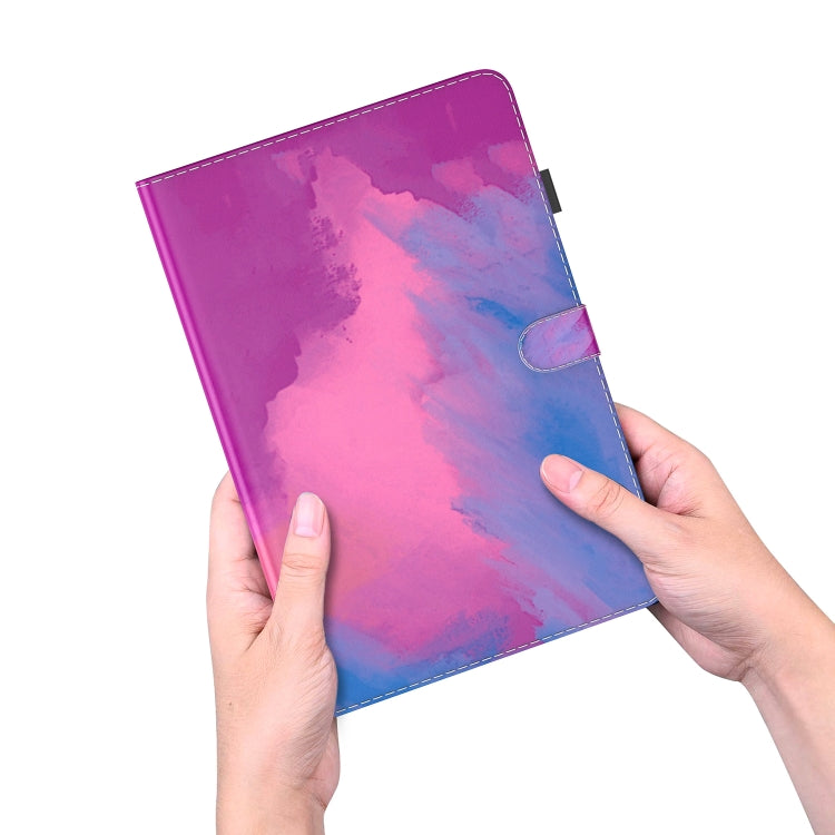 For Samsung Galaxy Tab S9 Watercolor Pattern Flip Leather Tablet Case(Purple Red) - Galaxy Tab S9 Cases by PMC Jewellery | Online Shopping South Africa | PMC Jewellery | Buy Now Pay Later Mobicred