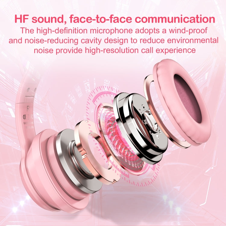 ONIKUMA B90 RGB Lighting Wireless Bluetooth Headphone (Pink) - Multimedia Headset by ONIKUMA | Online Shopping South Africa | PMC Jewellery | Buy Now Pay Later Mobicred