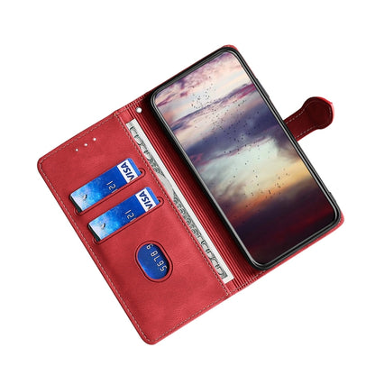 For Blackview A70 Skin Feel Straw Hat Magnetic Buckle Leather Phone Case(Red) - More Brand by PMC Jewellery | Online Shopping South Africa | PMC Jewellery | Buy Now Pay Later Mobicred