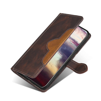 For Blackview A70 Skin Feel Straw Hat Magnetic Buckle Leather Phone Case(Brown) - More Brand by PMC Jewellery | Online Shopping South Africa | PMC Jewellery | Buy Now Pay Later Mobicred