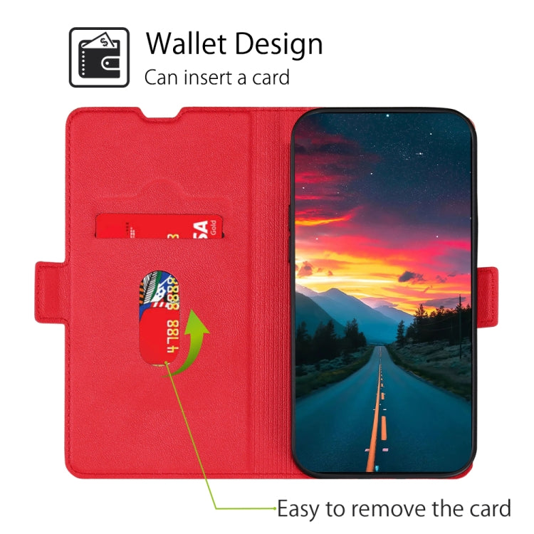 For Doogee X95 Ultra-thin Voltage Side Buckle PU + TPU Leather Phone Case(Red) - More Brand by PMC Jewellery | Online Shopping South Africa | PMC Jewellery | Buy Now Pay Later Mobicred