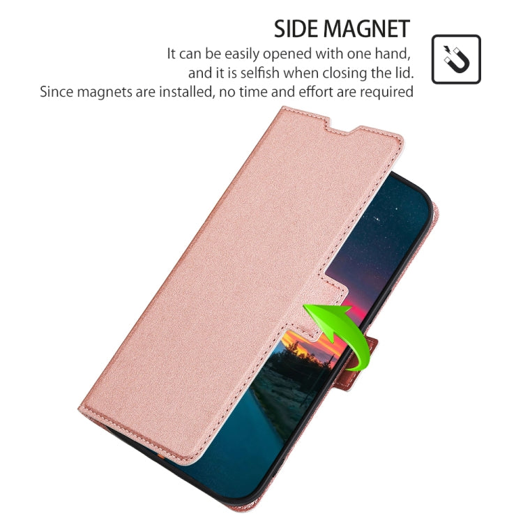 For Blackview A60 Ultra-thin Voltage Side Buckle PU + TPU Leather Phone Case(Rose Gold) - More Brand by PMC Jewellery | Online Shopping South Africa | PMC Jewellery | Buy Now Pay Later Mobicred