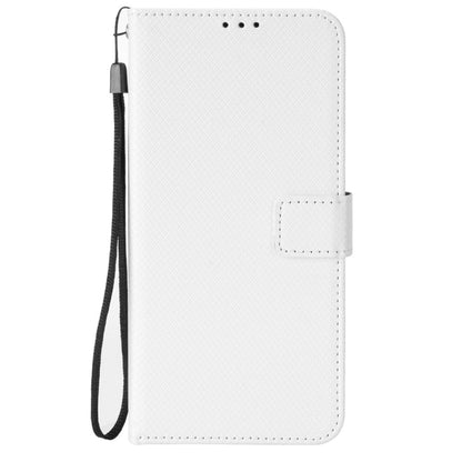 For Doogee S88 Pro / S88 Plus Diamond Texture Leather Phone Case(White) - Doogee Cases by PMC Jewellery | Online Shopping South Africa | PMC Jewellery | Buy Now Pay Later Mobicred