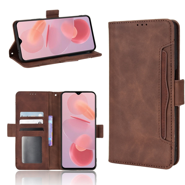 For Ulefone Note 12P Skin Feel Calf Pattern Leather Phone Case(Brown) - Ulefone Cases by PMC Jewellery | Online Shopping South Africa | PMC Jewellery | Buy Now Pay Later Mobicred