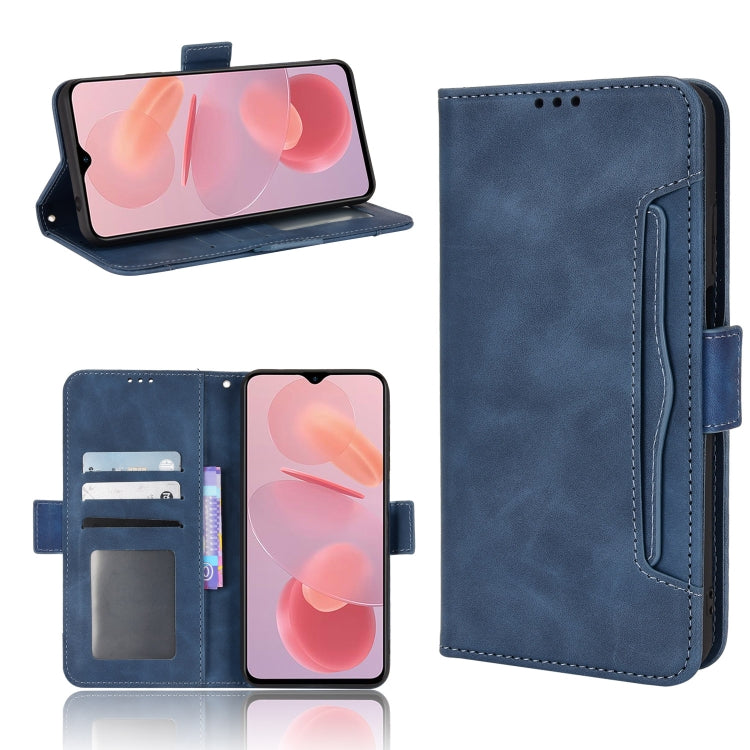 For Ulefone Note 12P Skin Feel Calf Pattern Leather Phone Case(Blue) - Ulefone Cases by PMC Jewellery | Online Shopping South Africa | PMC Jewellery | Buy Now Pay Later Mobicred