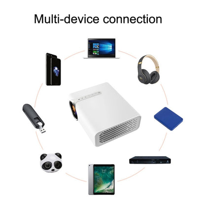 YG530 LED Small 1080P Wireless Screen Mirroring Projector, Power Plug:US Plug(White) - LED Projector by PMC Jewellery | Online Shopping South Africa | PMC Jewellery | Buy Now Pay Later Mobicred