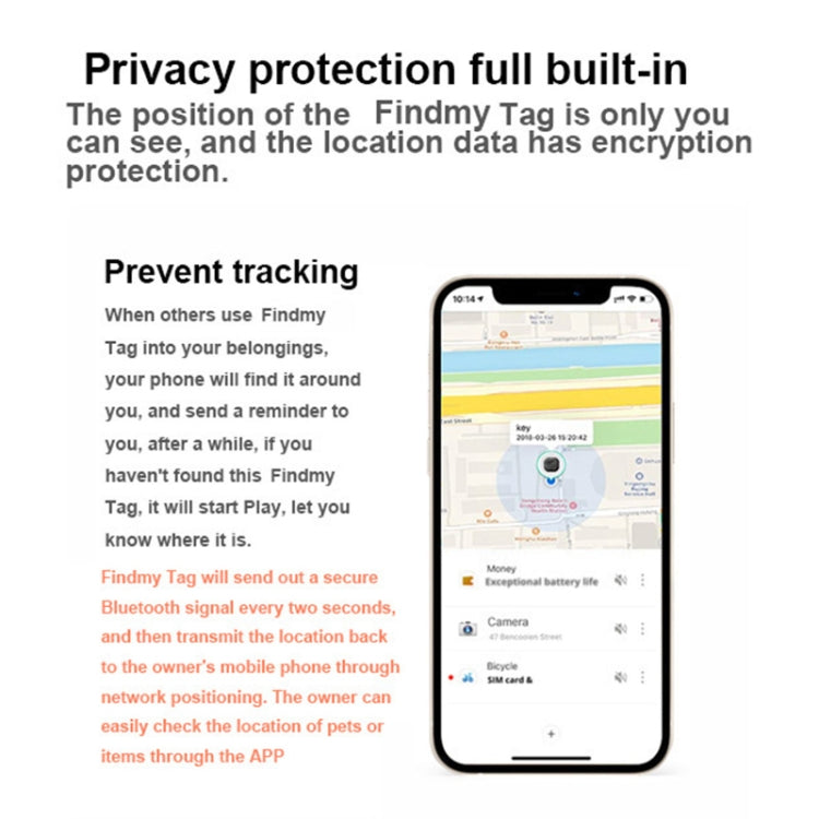 Findmy Tag Special Shape Smart Bluetooth Anti- lost Alarm Locator Tracker(Black) - Anti-lost Alarm by PMc TechLife | Online Shopping South Africa | PMc TechLife | Buy Now Pay Later Mobicred