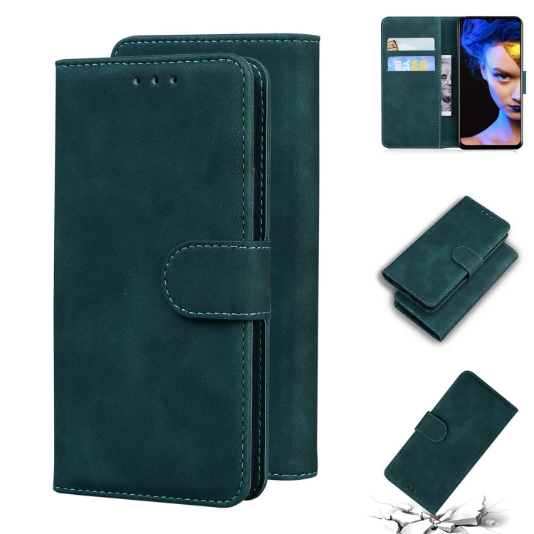 For Blackview A60 Skin Feel Pure Color Flip Leather Phone Case(Green) - More Brand by PMC TechLife | Online Shopping South Africa | PMC TechLife | Buy Now Pay Later Mobicred