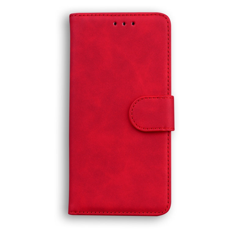 For Blackview A60 Pro Skin Feel Pure Color Flip Leather Phone Case(Red) - More Brand by PMC Jewellery | Online Shopping South Africa | PMC Jewellery | Buy Now Pay Later Mobicred
