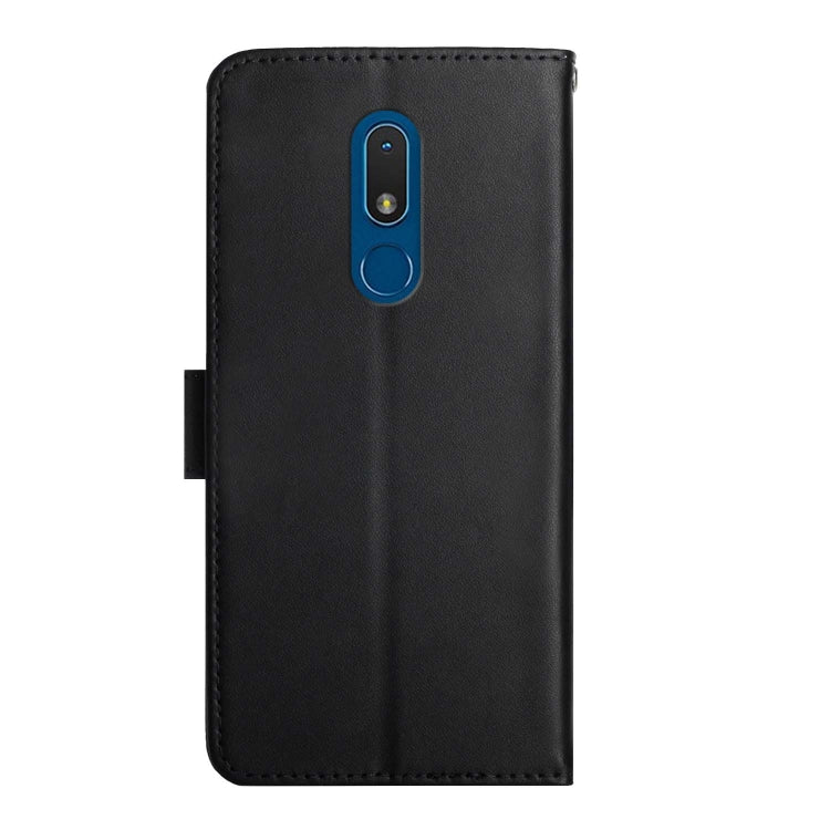For Nokia C3 Genuine Leather Fingerprint-proof Horizontal Flip Phone Case(Black) - Nokia Cases by PMC TechLife | Online Shopping South Africa | PMC TechLife | Buy Now Pay Later Mobicred