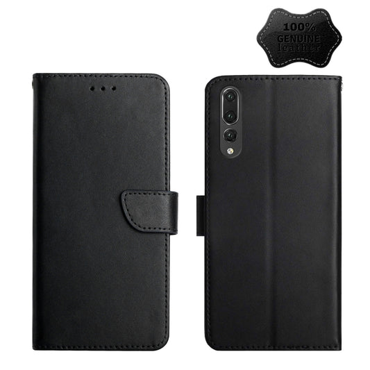 For Huawei P20 Pro Genuine Leather Fingerprint-proof Horizontal Flip Phone Case(Black) - Huawei Cases by PMC Jewellery | Online Shopping South Africa | PMC Jewellery | Buy Now Pay Later Mobicred