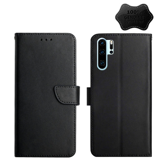 For Huawei P30 Pro Genuine Leather Fingerprint-proof Horizontal Flip Phone Case(Black) - Huawei Cases by PMC Jewellery | Online Shopping South Africa | PMC Jewellery | Buy Now Pay Later Mobicred