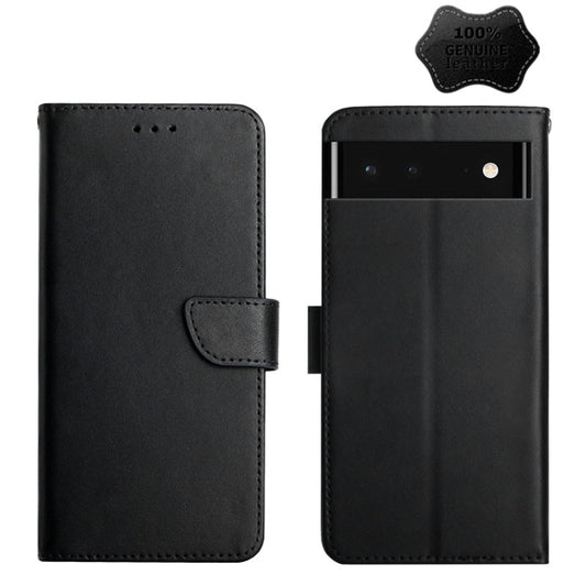 For Google Xperia 6 Genuine Leather Fingerprint-proof Horizontal Flip Phone Case(Black) - Google Cases by PMC Jewellery | Online Shopping South Africa | PMC Jewellery | Buy Now Pay Later Mobicred