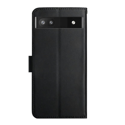 For Google Pixel 6a Genuine Leather Fingerprint-proof Horizontal Flip Phone Case(Black) - Google Cases by PMC Jewellery | Online Shopping South Africa | PMC Jewellery