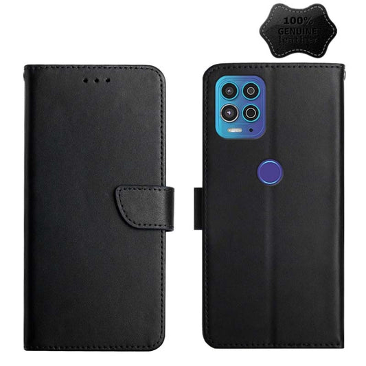 For Motorola Moto G100 Genuine Leather Fingerprint-proof Horizontal Flip Phone Case(Black) - Motorola Cases by PMC Jewellery | Online Shopping South Africa | PMC Jewellery | Buy Now Pay Later Mobicred