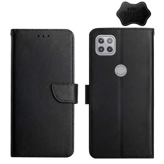 For Motorola Moto G 5G Genuine Leather Fingerprint-proof Horizontal Flip Phone Case(Black) - Motorola Cases by PMC Jewellery | Online Shopping South Africa | PMC Jewellery | Buy Now Pay Later Mobicred