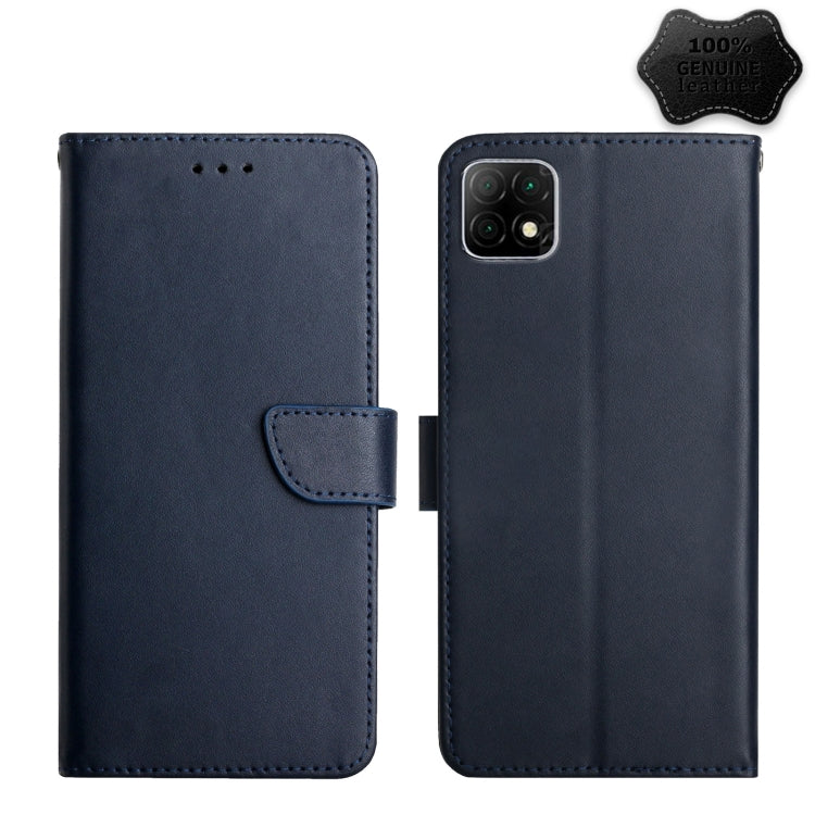 For Wiko T3 Genuine Leather Fingerprint-proof Flip Phone Case(Blue) - More Brand by PMC TechLife | Online Shopping South Africa | PMC TechLife | Buy Now Pay Later Mobicred