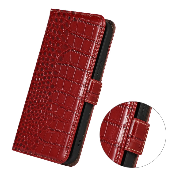 For Nokia C20 Plus Crocodile Top Layer Cowhide Leather Phone Case(Red) - Nokia Cases by PMC TechLife | Online Shopping South Africa | PMC TechLife | Buy Now Pay Later Mobicred
