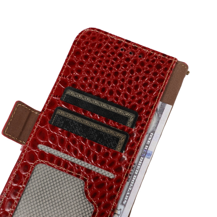 For Sony Xperia 10 IV Crocodile Top Layer Cowhide Leather Phone Case(Red) - Sony Cases by PMC TechLife | Online Shopping South Africa | PMC TechLife | Buy Now Pay Later Mobicred
