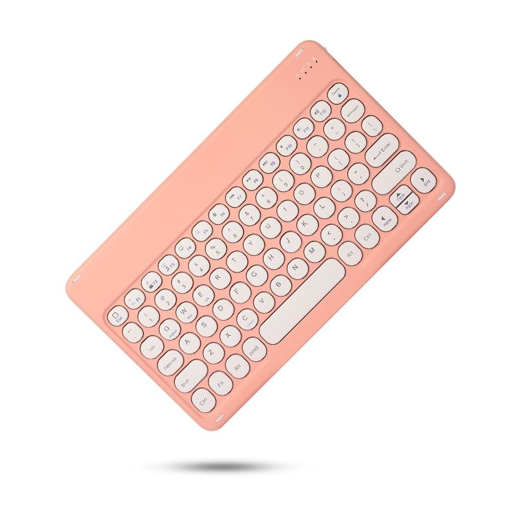 X4 Universal Round Keys Panel Spray Color Bluetooth Keyboard(Orange Pink) - Universal Keyboard by PMC TechLife | Online Shopping South Africa | PMC TechLife