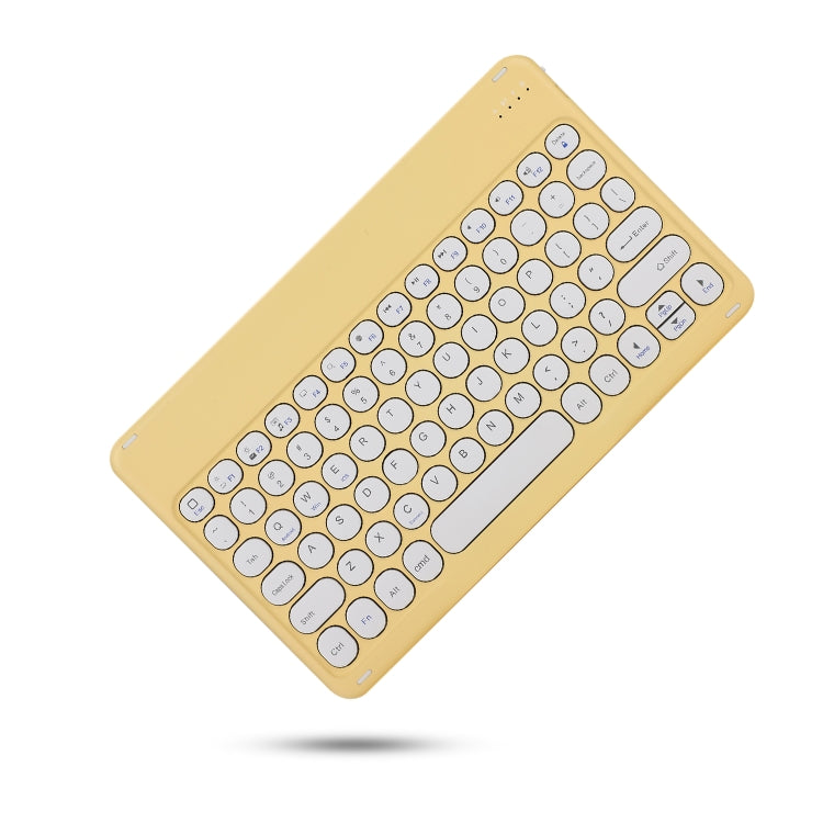 X4 Universal Round Keys Panel Spray Color Bluetooth Keyboard(Lemon Yellow) - Universal Keyboard by PMC TechLife | Online Shopping South Africa | PMC TechLife