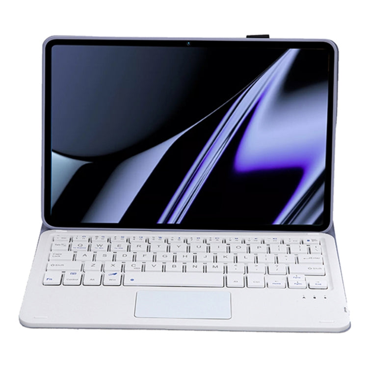 OP11-A Lambskin Texture Ultra-thin Bluetooth Keyboard Leather Case with Touchpad For OPPO Pad 11 inch(Purple) - Others Keyboard by PMC Jewellery | Online Shopping South Africa | PMC Jewellery | Buy Now Pay Later Mobicred