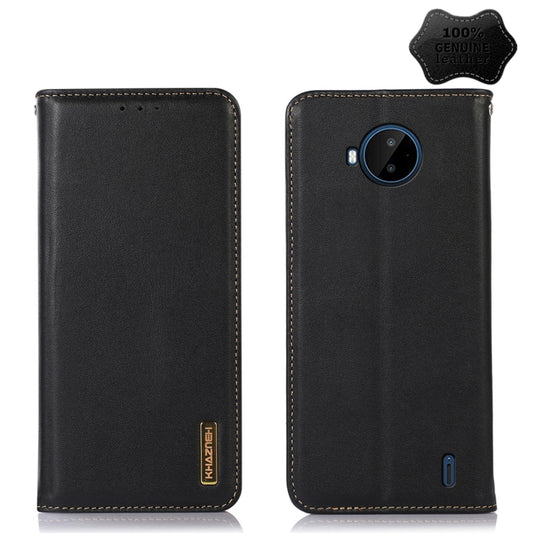 For Nokia C20 Plus KHAZNEH Nappa Top Layer Cowhide Leather Phone Case(Black) - Nokia Cases by PMC Jewellery | Online Shopping South Africa | PMC Jewellery | Buy Now Pay Later Mobicred