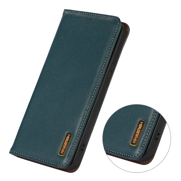 For Kyocera Digno BX2 KHAZNEH Nappa Top Layer Cowhide Leather Phone Case(Green) - More Brand by PMC TechLife | Online Shopping South Africa | PMC TechLife | Buy Now Pay Later Mobicred