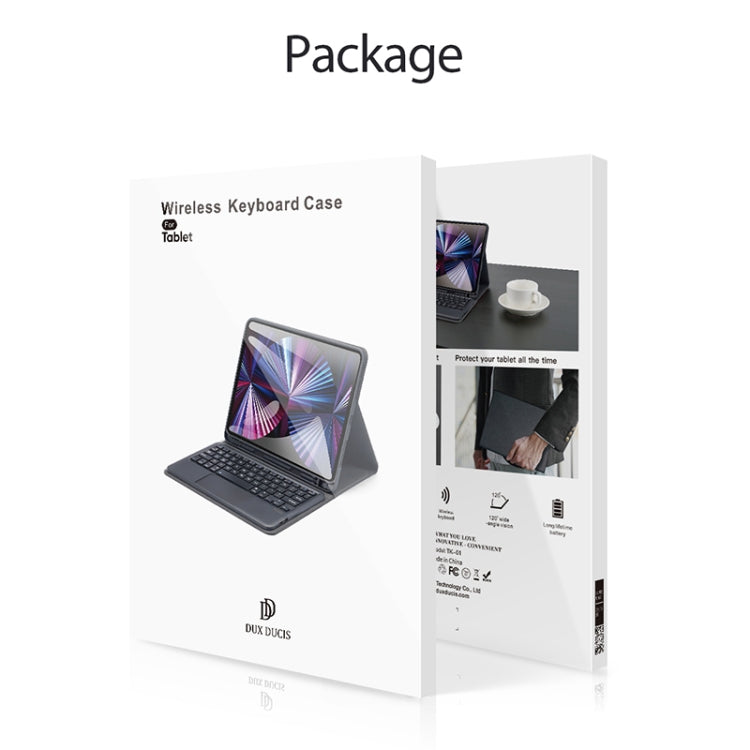 DUX DUCIS Bluetooth Keyboard Leather Case with Touchpad & Smart Sleep Function For iPad 10.2 2021 / 2020 / 2019(Black) - Universal by DUX DUCIS | Online Shopping South Africa | PMC TechLife | Buy Now Pay Later Mobicred