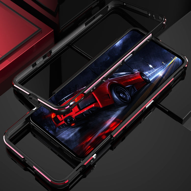 For ZTE nubia Red Magic 7 Pro Aurora Series Metal Frame Phone Case(Black Purple) - ZTE Cases by PMC TechLife | Online Shopping South Africa | PMC TechLife | Buy Now Pay Later Mobicred