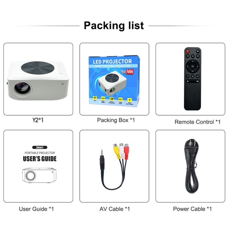 Y2 1280x720P 80ANSI Mini LCD LED Smart Projector, Plug Tpye:UK Plug - LED Projector by PMC TechLife | Online Shopping South Africa | PMC TechLife | Buy Now Pay Later Mobicred