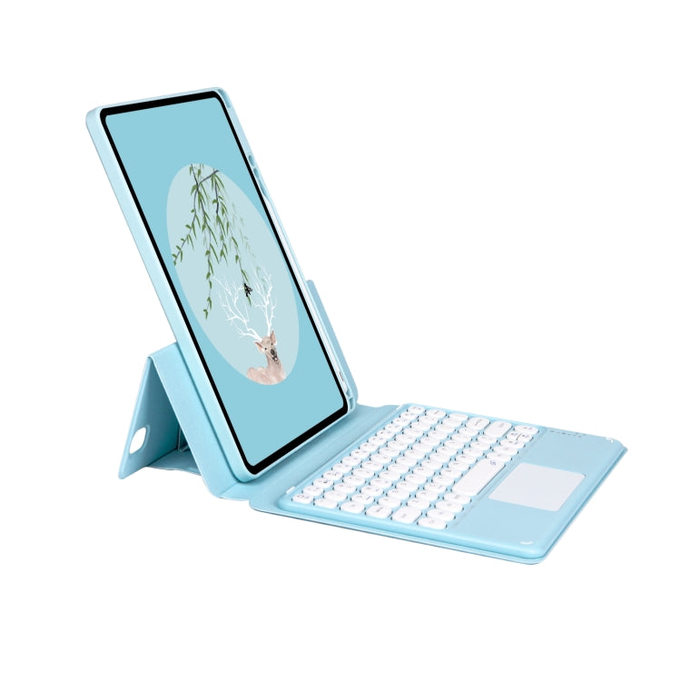 Bluetooth Keyboard Leather Case with Touchpad & Rotatable Bottom Case For iPad 10.2 2021 & 2020 & 2019 / Air 2019 / Pro 10.5 inch(Sky Blue) - Universal by PMC TechLife | Online Shopping South Africa | PMC TechLife