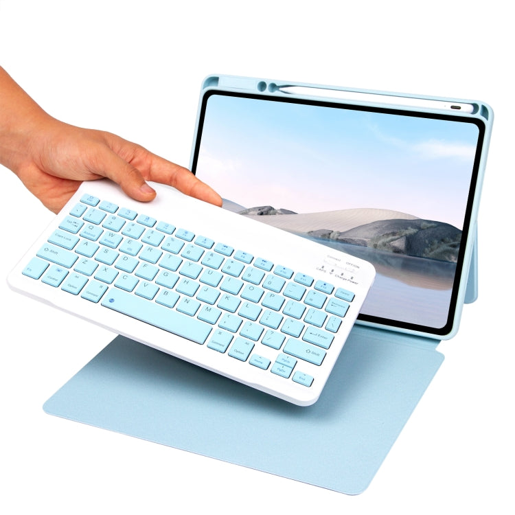 Bluetooth Keyboard Leather Case with Touchpad & Rotatable Bottom Case For iPad 10.2 2021 & 2020 & 2019 / Air 2019 / Pro 10.5 inch(Light Pink) - Universal by PMC TechLife | Online Shopping South Africa | PMC TechLife