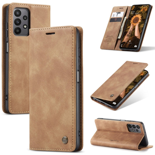 For Samsung Galaxy A23 CaseMe 013 Multifunctional Horizontal Flip Leather Phone Case(Brown) - Galaxy Phone Cases by CaseMe | Online Shopping South Africa | PMC Jewellery | Buy Now Pay Later Mobicred