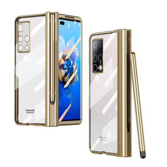 For Huawei Mate X2 Full Body Electroplating Hinge Phone Case with Stylus(Gold) - Huawei Cases by PMC Jewellery | Online Shopping South Africa | PMC Jewellery | Buy Now Pay Later Mobicred