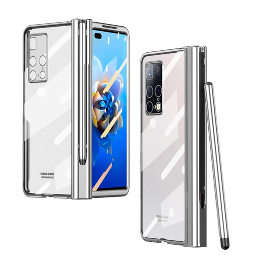 For Huawei Mate X2 Full Body Electroplating Hinge Phone Case with Stylus(Silver) - Huawei Cases by PMC Jewellery | Online Shopping South Africa | PMC Jewellery | Buy Now Pay Later Mobicred