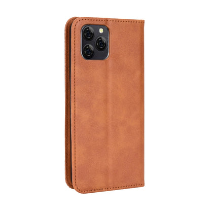 For Blackview A95 Magnetic Buckle Retro Texture Leather Phone Case(Brown) - More Brand by PMC Jewellery | Online Shopping South Africa | PMC Jewellery | Buy Now Pay Later Mobicred