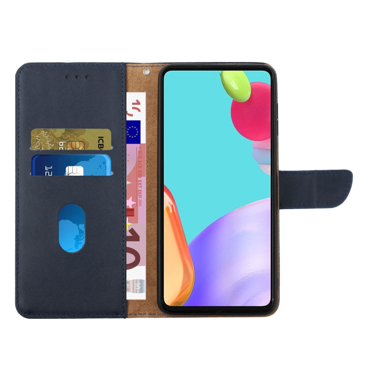 For Sharp Aquos R7 Genuine Leather Fingerprint-proof Horizontal Flip Phone Case(Blue) - More Brand by PMC TechLife | Online Shopping South Africa | PMC TechLife | Buy Now Pay Later Mobicred