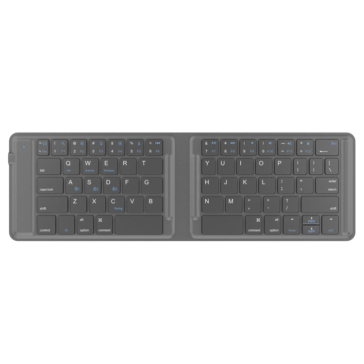 G2104 Leather Foldable Bluetooth Keyboard(Grey) - Wireless Keyboard by PMC Jewellery | Online Shopping South Africa | PMC Jewellery | Buy Now Pay Later Mobicred