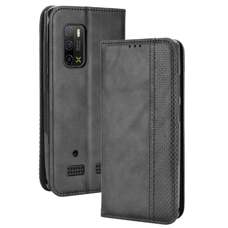 For Ulefone Armor X10 / X10 Pro Magnetic Buckle Retro Texture Leather Phone Case(Black) - Ulefone Cases by PMC Jewellery | Online Shopping South Africa | PMC Jewellery | Buy Now Pay Later Mobicred