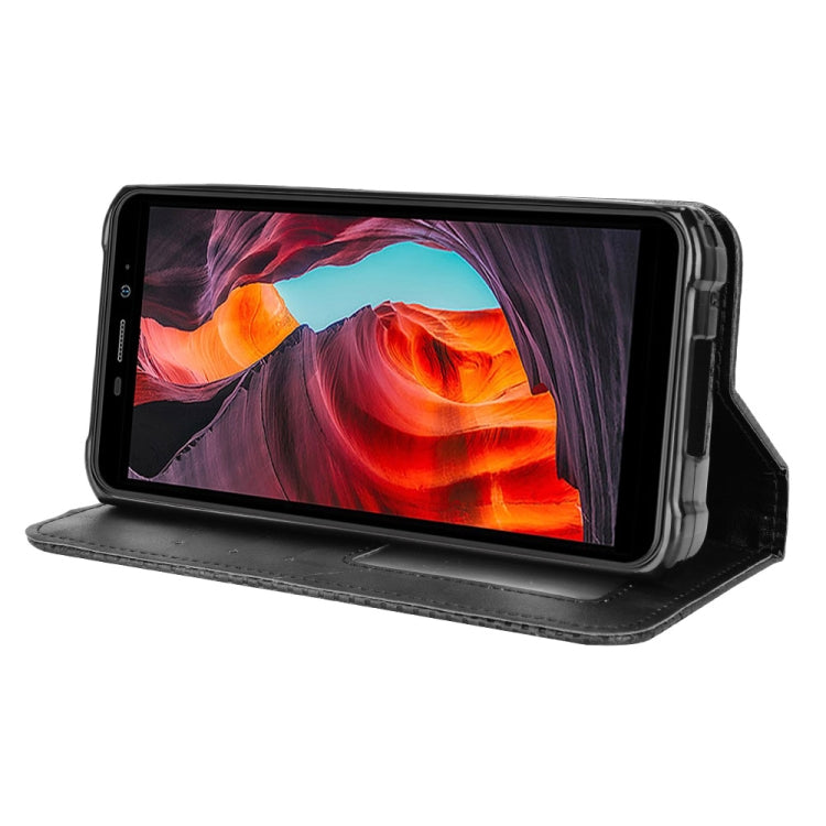 For Ulefone Armor X10 / X10 Pro Magnetic Buckle Retro Texture Leather Phone Case(Black) - Ulefone Cases by PMC Jewellery | Online Shopping South Africa | PMC Jewellery | Buy Now Pay Later Mobicred