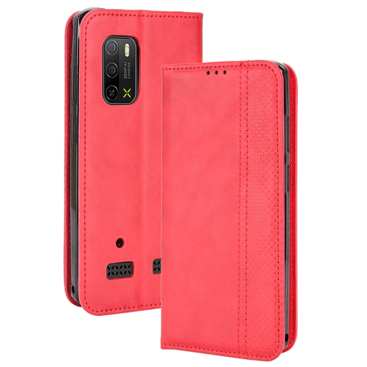 For Ulefone Armor X10 / X10 Pro Magnetic Buckle Retro Texture Leather Phone Case(Red) - Ulefone Cases by PMC Jewellery | Online Shopping South Africa | PMC Jewellery | Buy Now Pay Later Mobicred