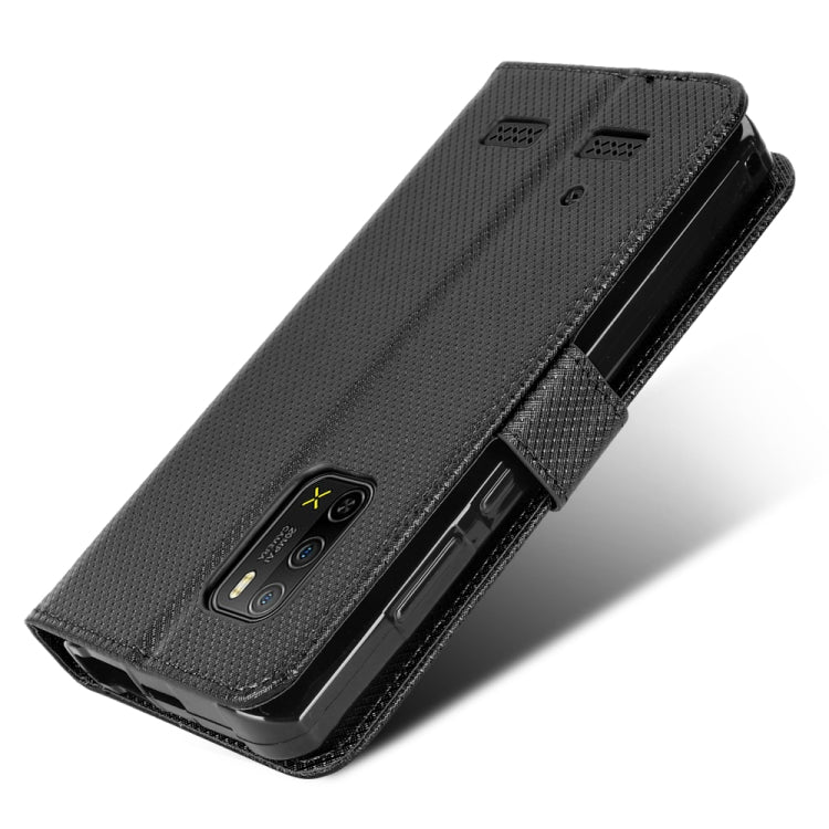 For Ulefone Armor X10 / X10 Pro Diamond Texture Leather Phone Case(Black) - Ulefone Cases by PMC Jewellery | Online Shopping South Africa | PMC Jewellery | Buy Now Pay Later Mobicred