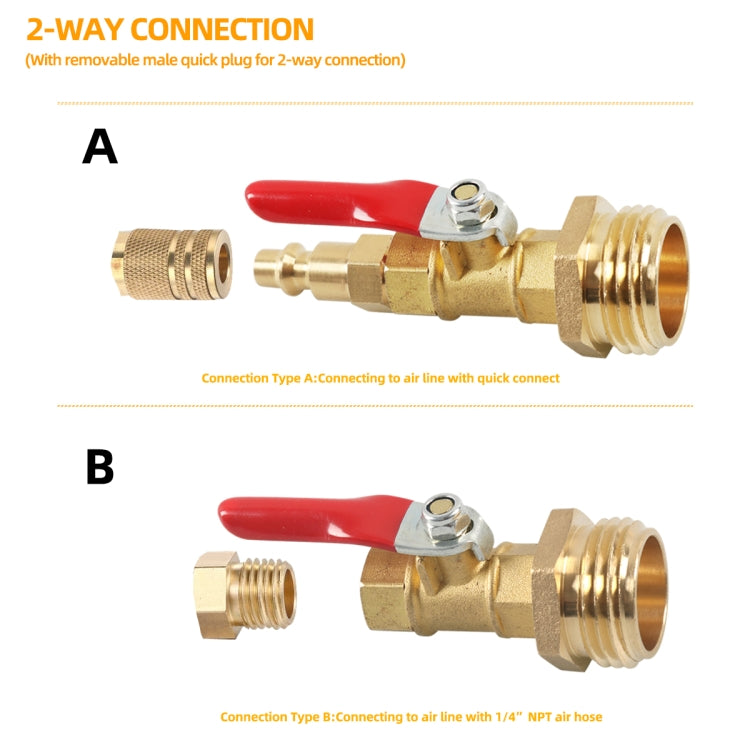 A6863 RV Female + Male 1/4 Drain Fitting Adapter with Storage Bag - Others by PMC Jewellery | Online Shopping South Africa | PMC Jewellery | Buy Now Pay Later Mobicred