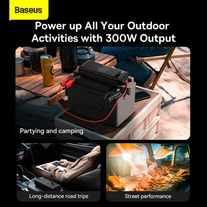 Baseus BS-CI30-01 300W IGBT Power Inverter 110V US/JP(Black) - Pure Sine Wave by Baseus | Online Shopping South Africa | PMC Jewellery | Buy Now Pay Later Mobicred