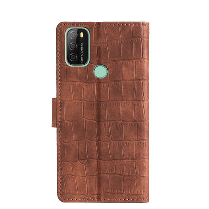 For Blackview A70 Skin Feel Crocodile Magnetic Clasp Leather Phone Case(Brown) - More Brand by PMC Jewellery | Online Shopping South Africa | PMC Jewellery | Buy Now Pay Later Mobicred